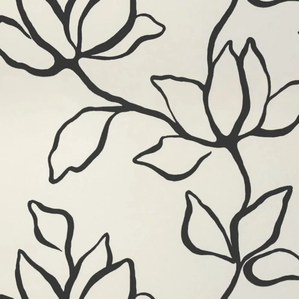NWT Kravet Couture ANTHROPOLOGIE Wallpaper W3886-8 Floral Sketch Onyx 1 Dbl Roll